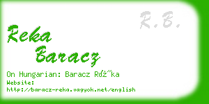 reka baracz business card